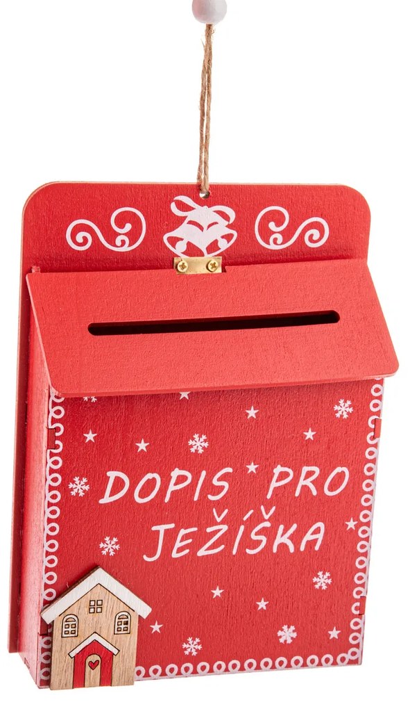 Drevená schránka na listy List pre Ježiška