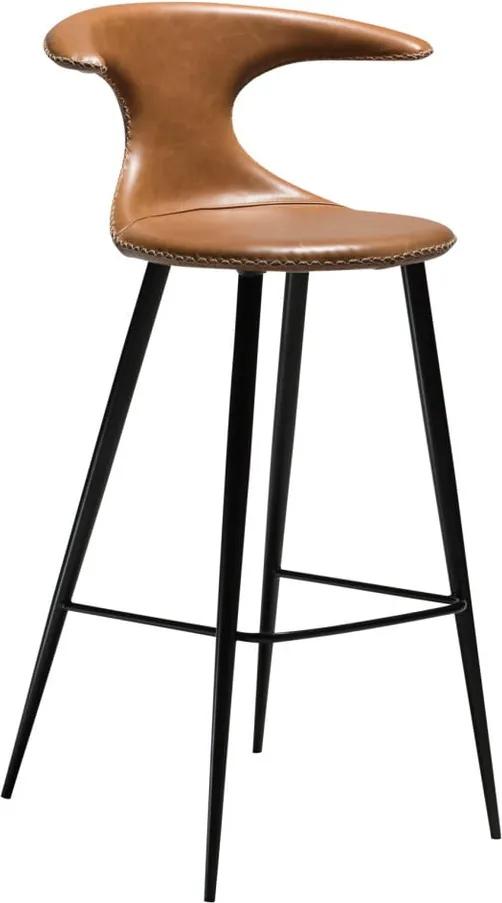 Hnedá barová stolička s koženým sedadlom DAN-FORM Denmark Flair