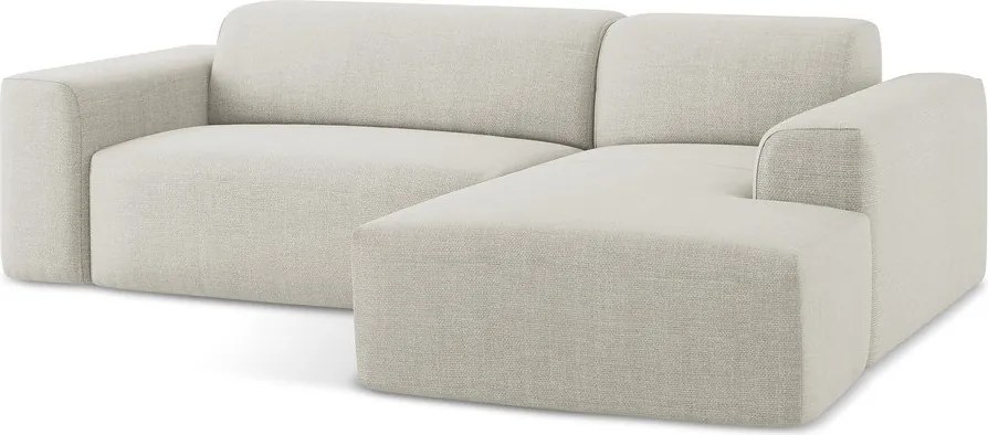 Béžová rohová pohovka (pravý roh/s leňoškou) Keli – Makamii