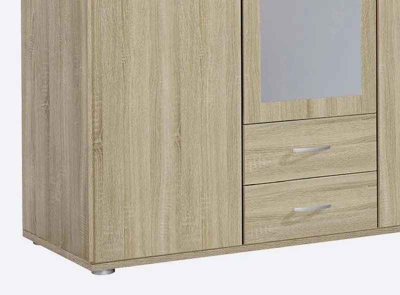 Šatníková skriňa 3-dverová Twin, dub sonoma