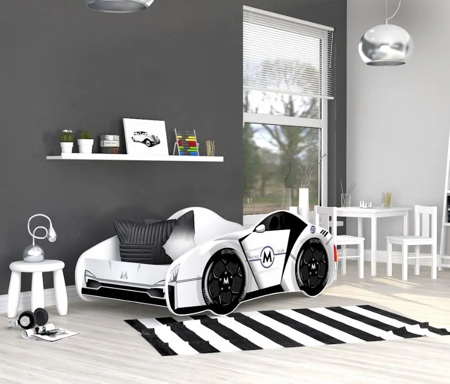 Detská posteľ auto JOE 140x70 cm - biela (12)