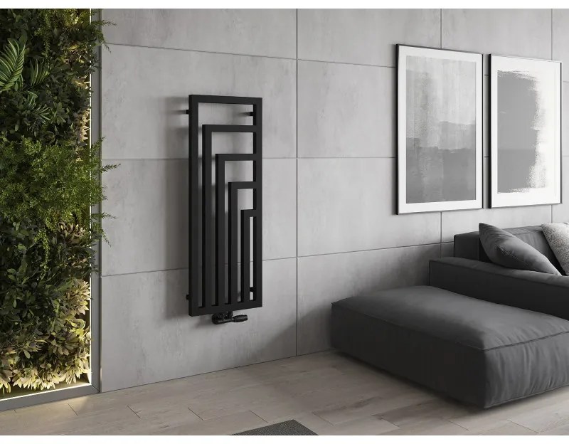 Mexen Alaska, vykurovacie teleso 1216x440 mm, 549 W, čierna, W205-1216-440-00-70