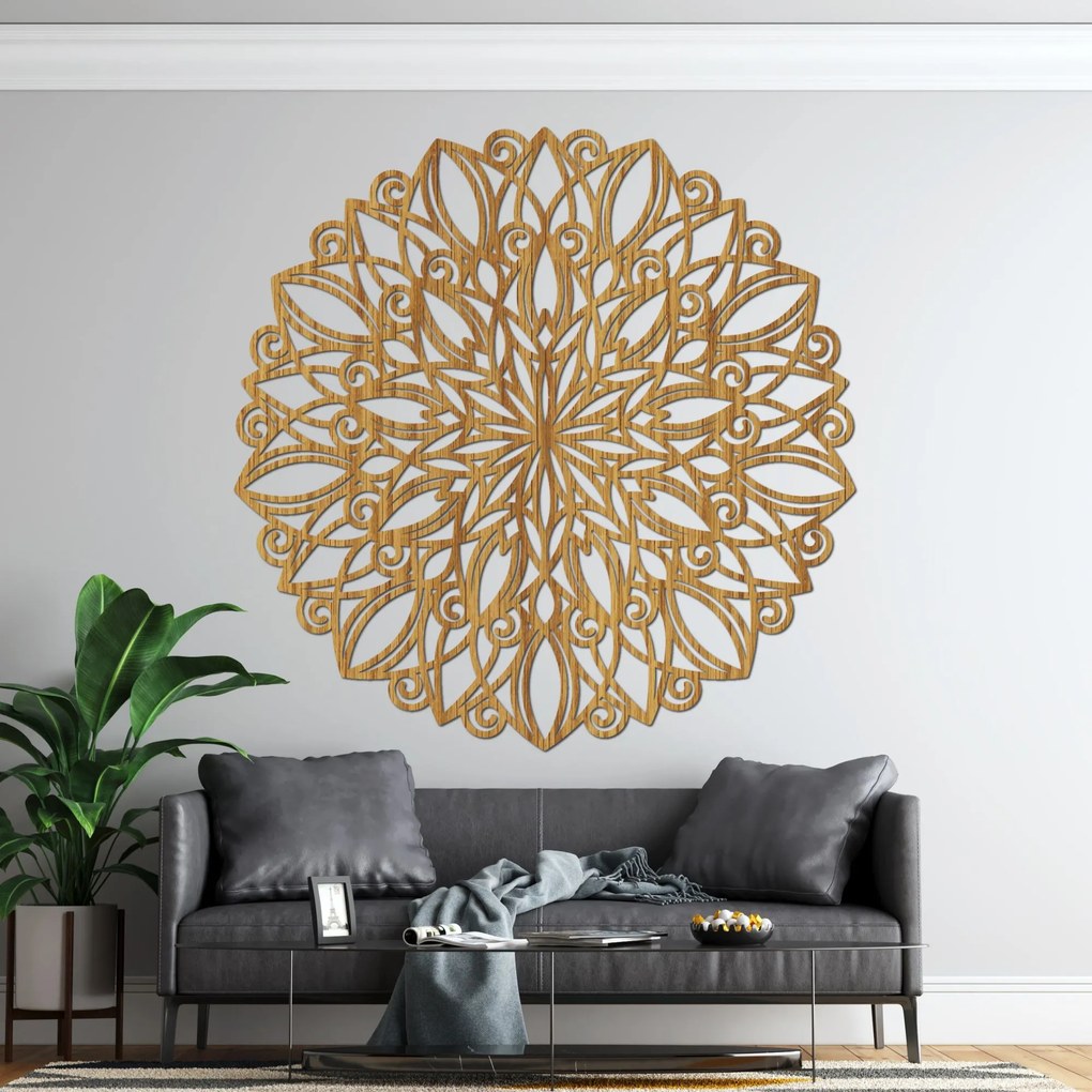 Mandala na stenu – symbol rovnováhy a krásy | REBUSS: HDF - Zlatý Dub 20 cm 4395-82316 HDF0246