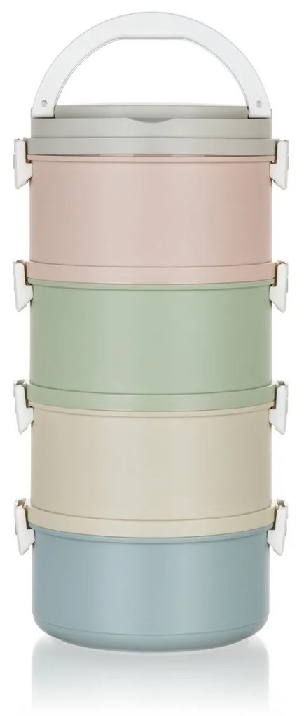 Banquet Plastový obedár Avanza, 2,8 l, 4 diely, multicolor