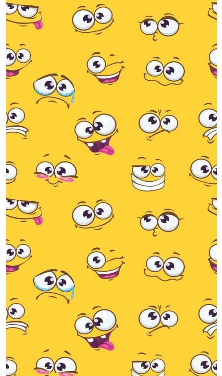 Plážový set SMILE – osuška 100×180 cm a pončo 80×145 cm, žltý
