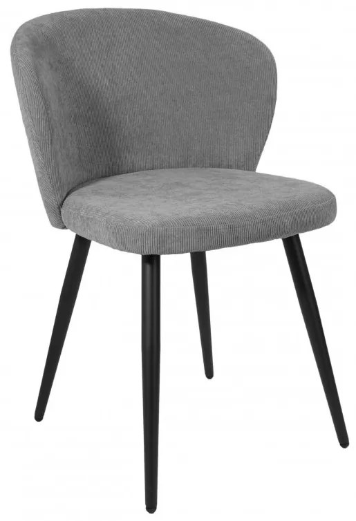 KROSBY menčestrové kreslo sivé