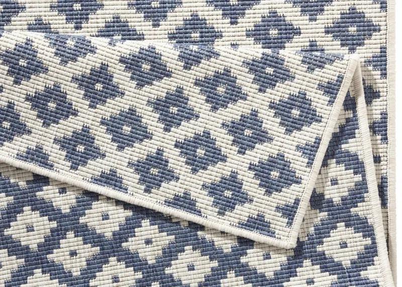 NORTHRUGS - Hanse Home koberce Kusový koberec Twin-Wendeteppiche 103128 blau creme – na von aj na doma - 120x170 cm