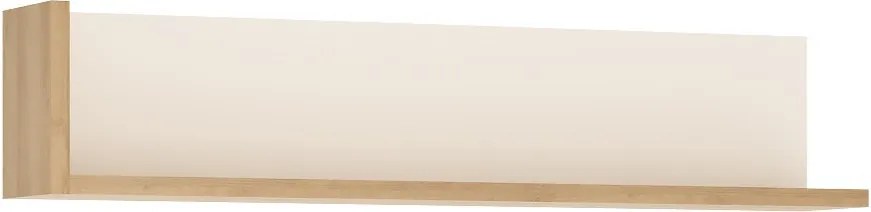 Obývacia stena Lyon, dub riviéra/biela lesk, s osvetlením