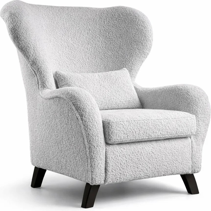 Sivé kreslo ušiak Miuform Miuf