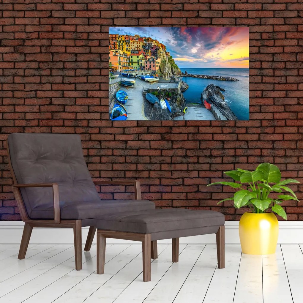 Obraz - Stredomorská dedina (90x60 cm)