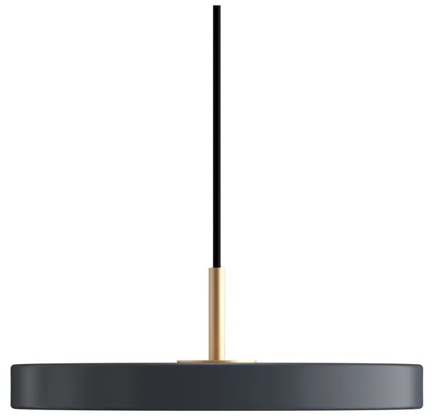 Antracitové LED závesné svietidlo s kovovým tienidlom ø 31 cm Asteria Mini – UMAGE