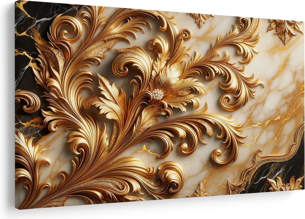 Obraz - Mramor so zlatom (90x60 cm)