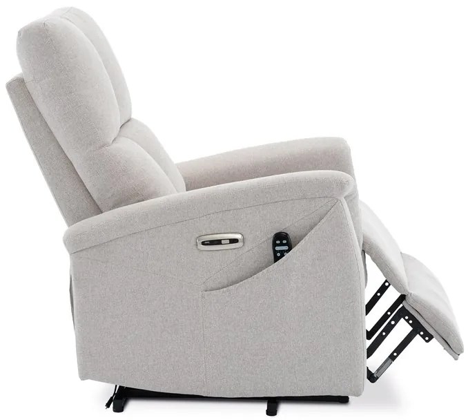 Autronic BONTEC Polohovacie kreslo, elektrické zabudované ovládanie, béžová, látka, TV-929 CRM2 Farba: Šedá