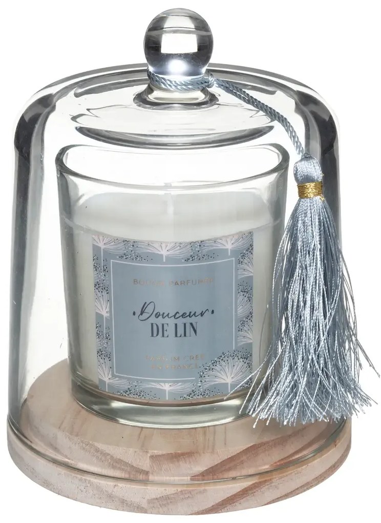 Sklenená vonná sviečka v kupole CHICK softness of linen