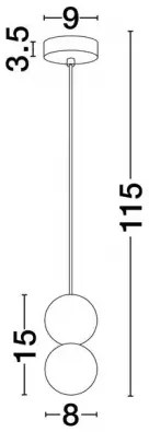 LED biele dizajnové svietidlo Zero 8