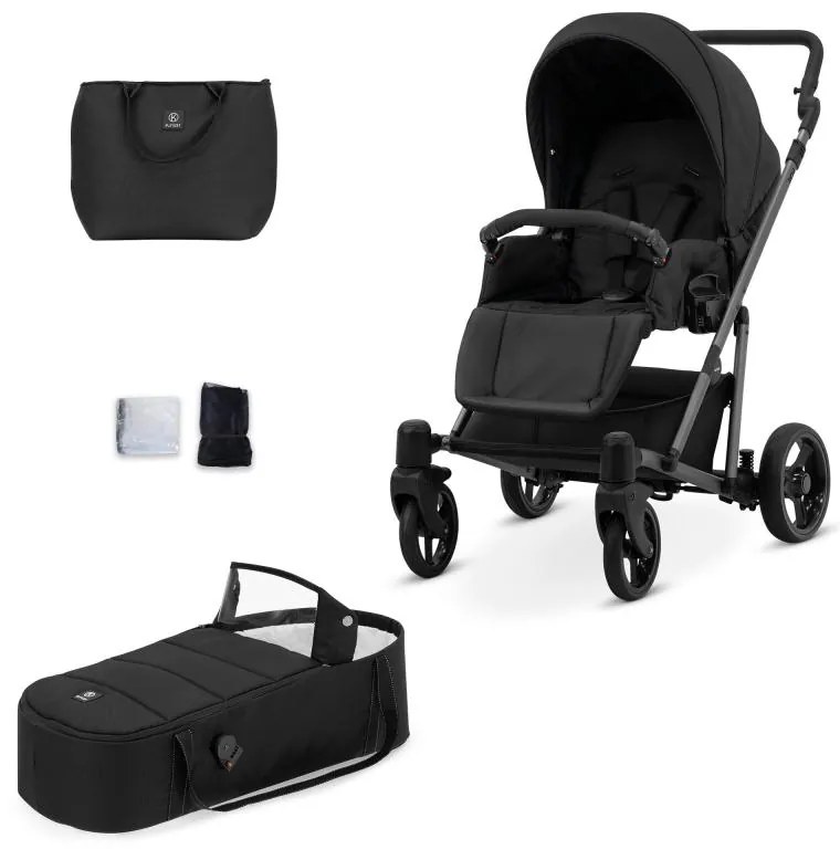 Kočík Kunert Roy grey frame 2v1 - black