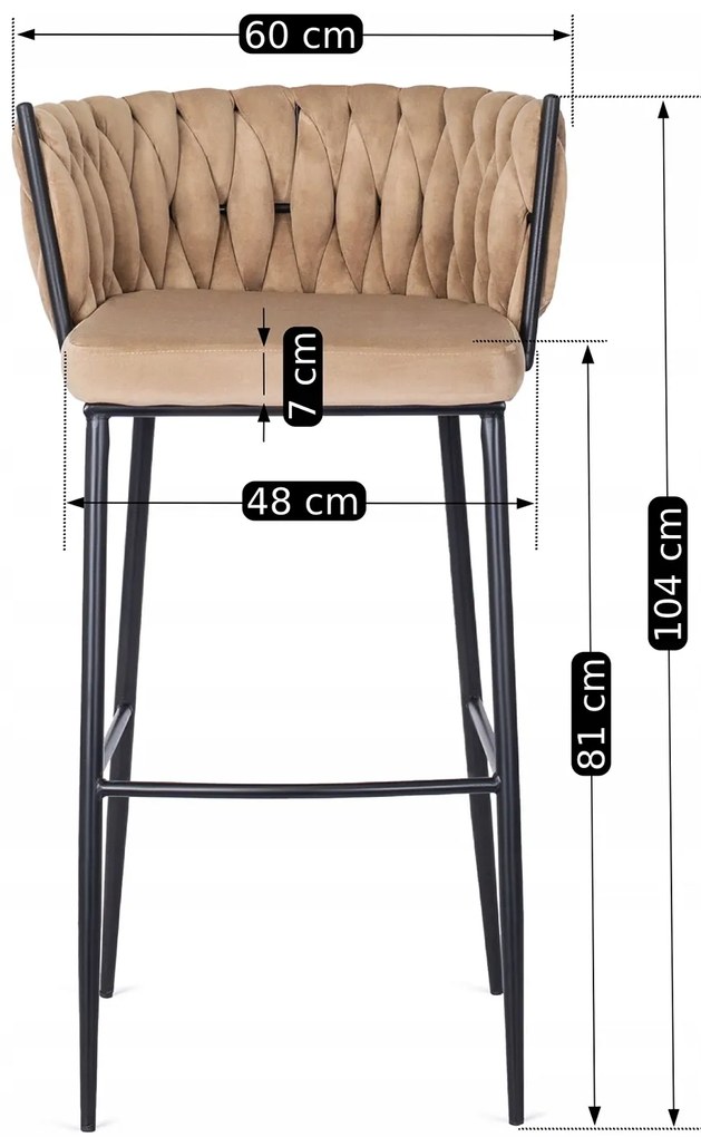 PROXIMA.store - Luxusná barová stolička FLORES FARBA: ružová, FARBA NÔH: zlatá