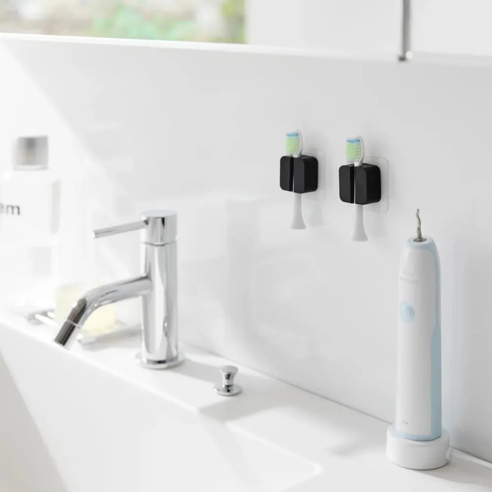 Čierne silikónové multifunkčné držiaky v súprave 2 ks Film Hook – YAMAZAKI