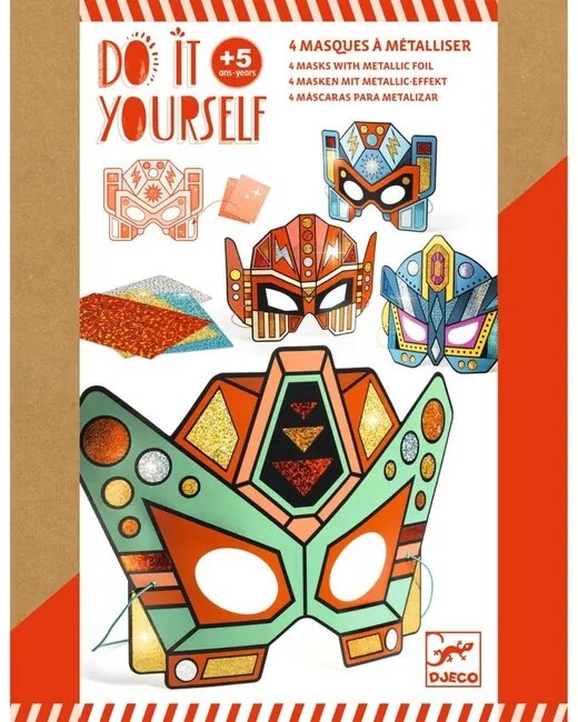 Djeco DIY Vyrob si sám: Masky metalický robot