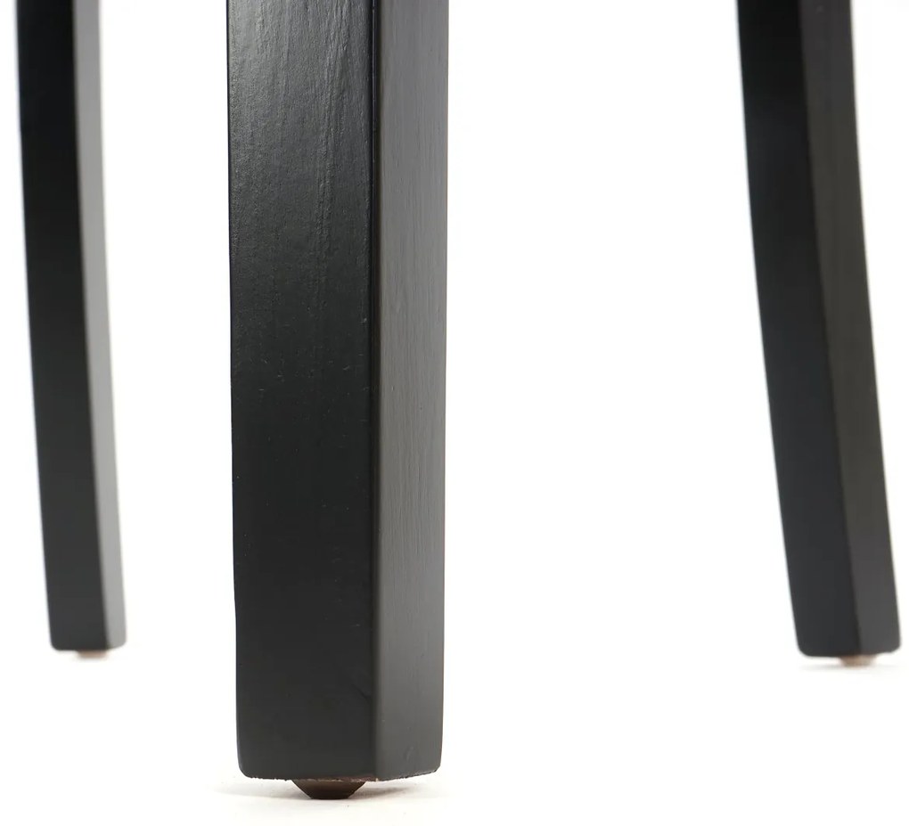 2x Jedálenská stolička Chesterfield 2 - koženka, tmavé nohy - Čierna