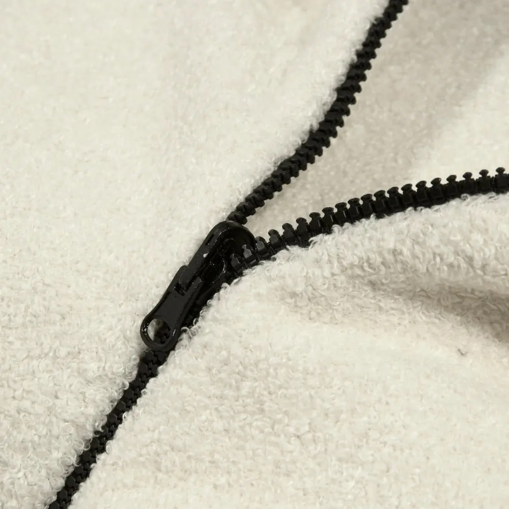 Krémový detský sedací vak z textílie buklé Cocoon 100 – SLOWDOWN