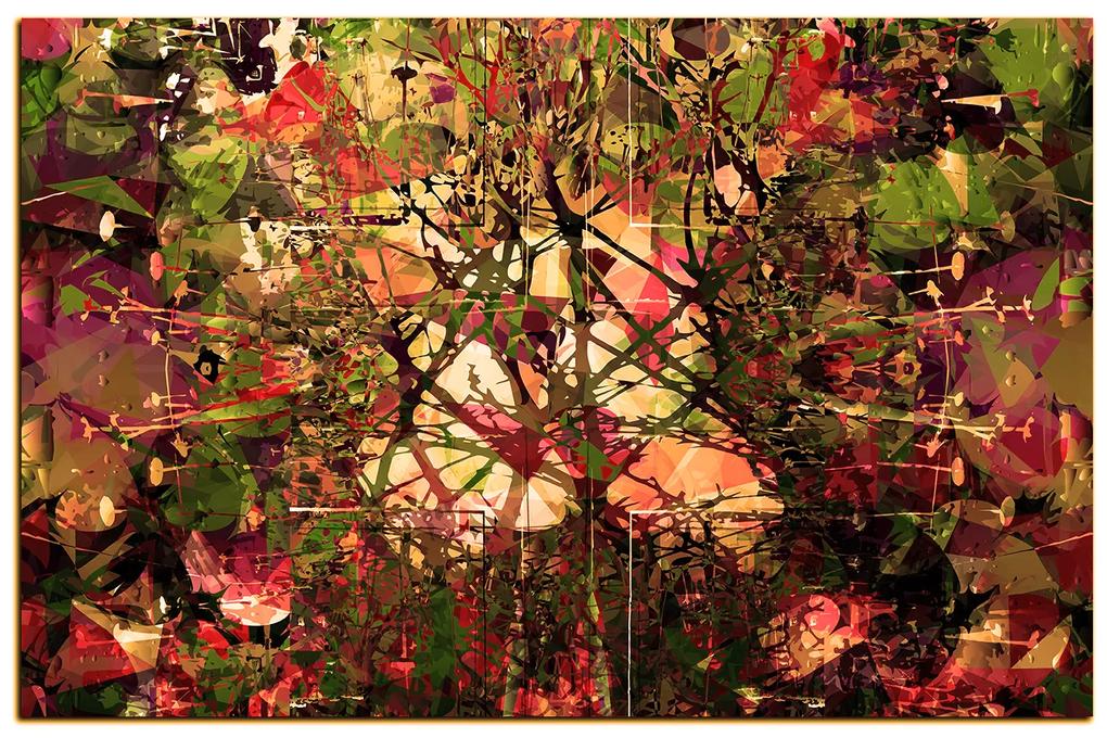 Obraz na plátne - Kvetinové grunge pozadia 1108FA (120x80 cm)