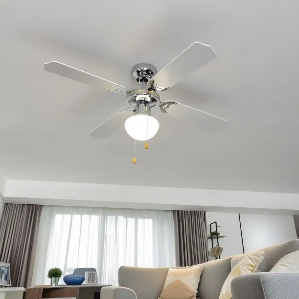 ZEVENTI - Stropný ventilátor NAVAGIO 1xE27/60W/230V čierna/biela