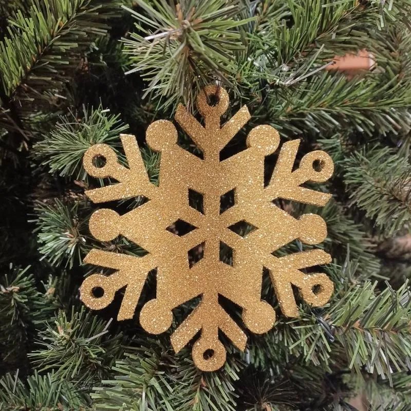 DECOLED Vločka III, pr. 15 cm, zlatá