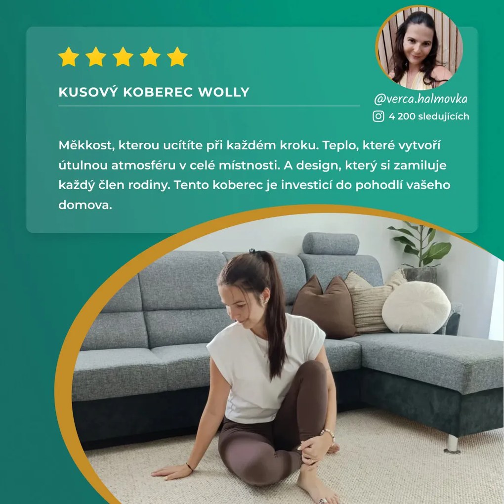 BT Carpet, Kusový koberec Wolly 102842, 60x90, béžová, kancelária