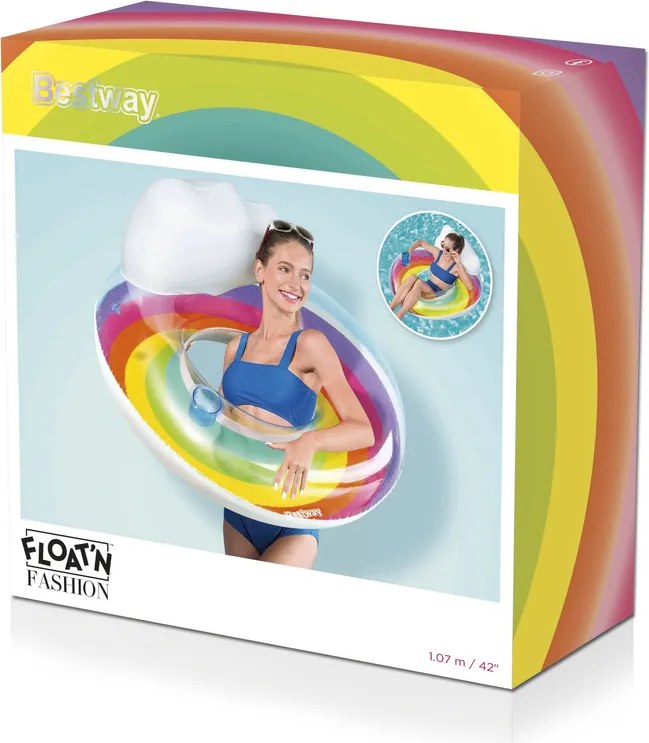 Nafukovacie koleso na plávanie 107 cm dúhové Bestway 43647