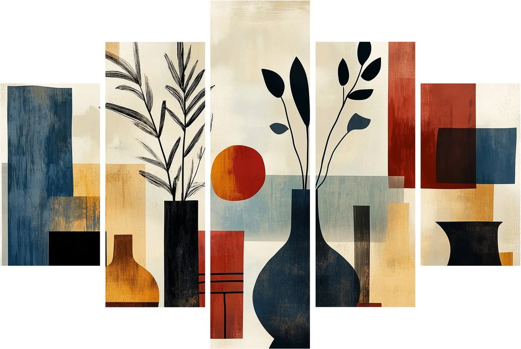Obraz - Kubistické vázy (150x105 cm)