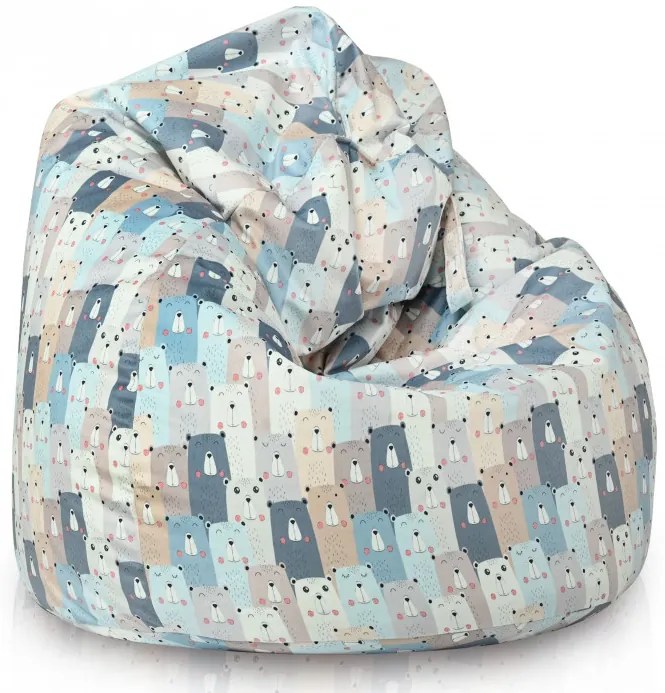 INTERMEDIC SK Sedací vak Veselý Macko – detský vzor s medvedíkmi Veľkosť: XXL