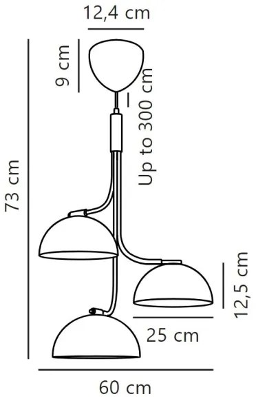 DFTP by Nordlux - Luster na lanku TULLIO 3xE14/25W/230V čierna