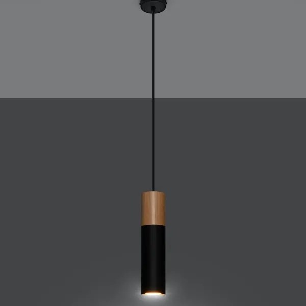 Sollux SL.0632 - Luster na lanku PABLO 1xGU10/40W/230V čierna