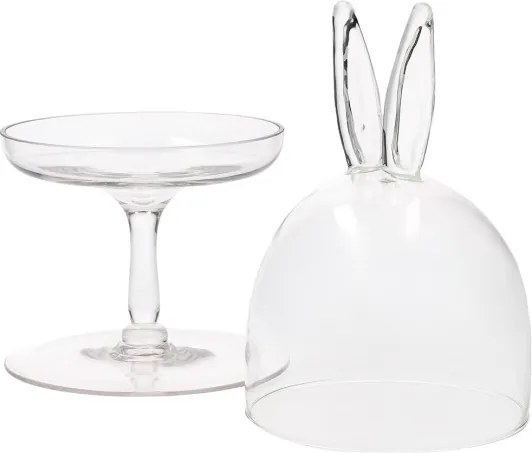 Podnos PRATA so skleneným vekom v tvare zajačích uší 810041