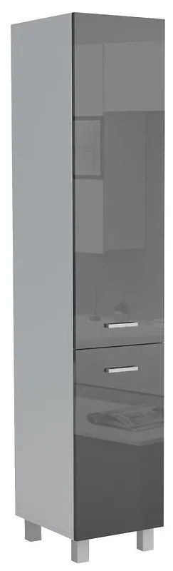 Kuchynská skrinka Lucjan 40DK 2F 2100 LUX čierna