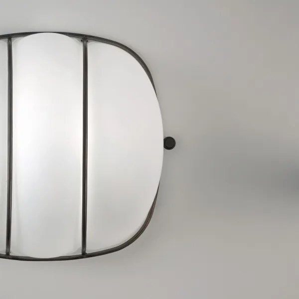 SIRU - Nástenné svietidlo CAGE 1xGX53/10W/230V 20 cm čierna/biela benátske sklo