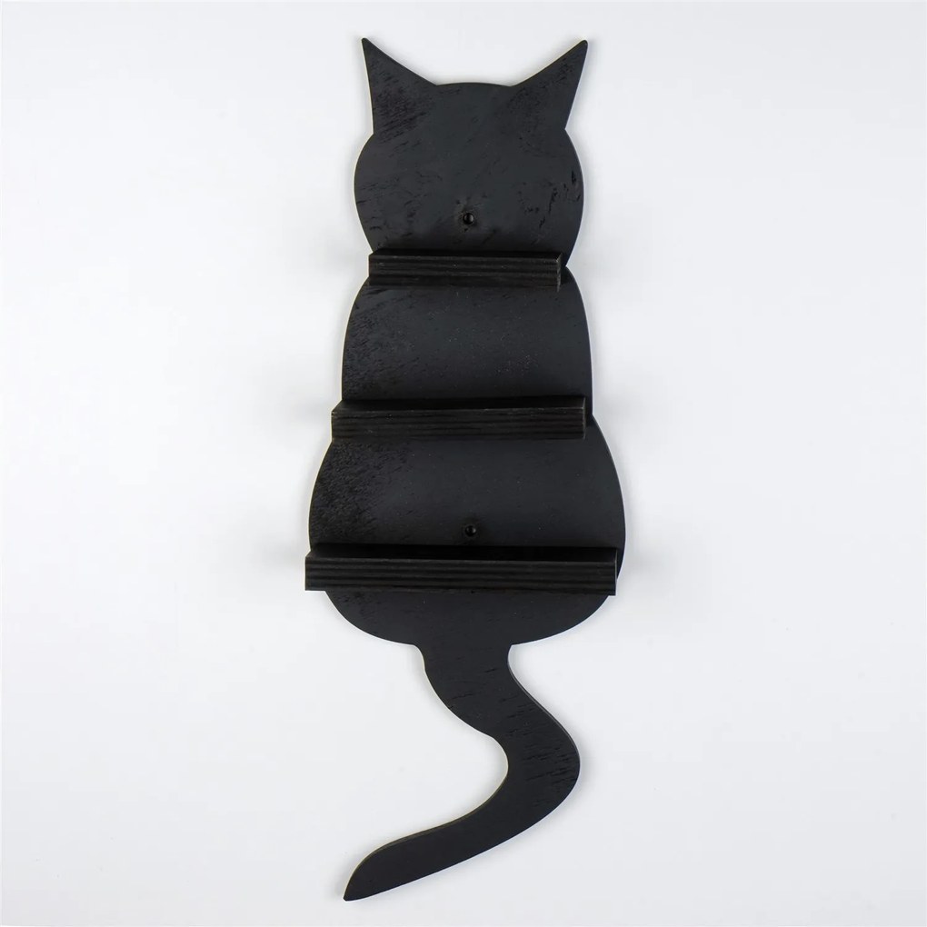 Nástěnná police Cat černá
