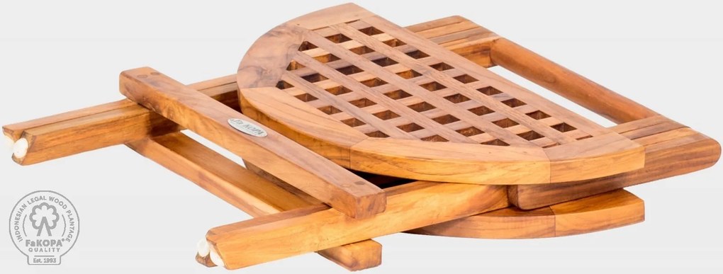 FaKOPA s. r. o. PICNIC - záhradný teakový skladací stolík Ø 50 cm, teak