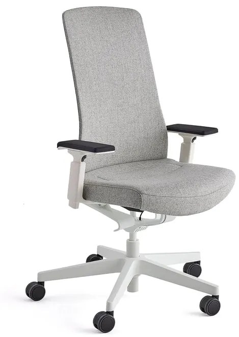 Kancelárska stolička BELMONT, biela/svetlošedá