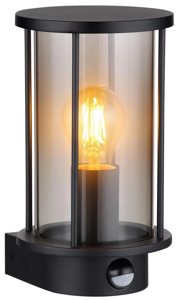 Globo 31360S - Vonkajšie nástenné svietidlo so senzorom GRACEY 1xE27/60W/230V IP54