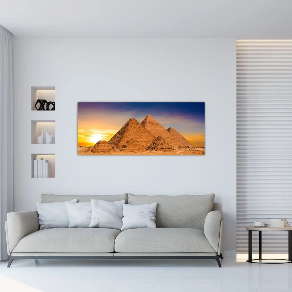 Obraz - Egyptské pyramídy (120x50 cm)