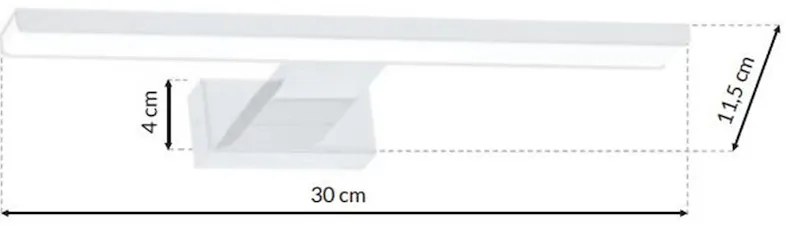 Nástenné LED svietidlo Shine1, 1x LED 7w, 4000k, (30 cm), w