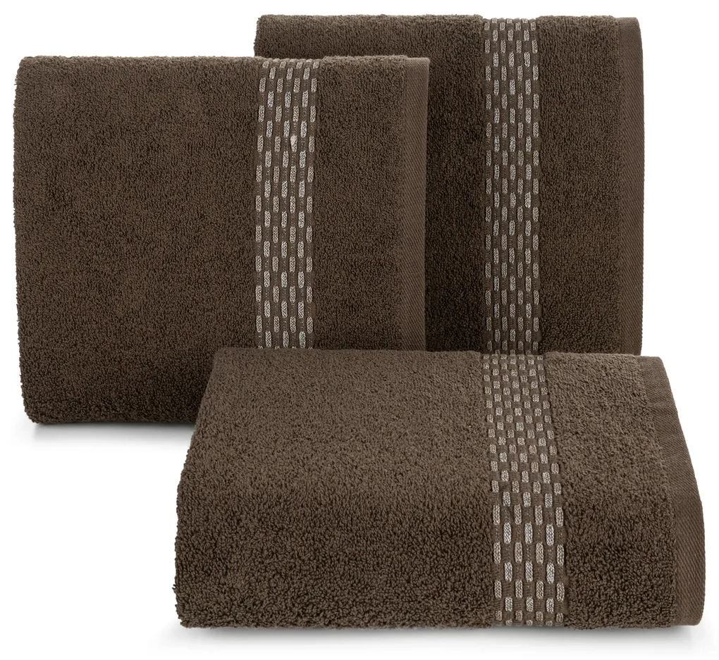 BAVLNENÝ UTERÁK RIVA SADA 6KS 50X90 CM HNEDÁ