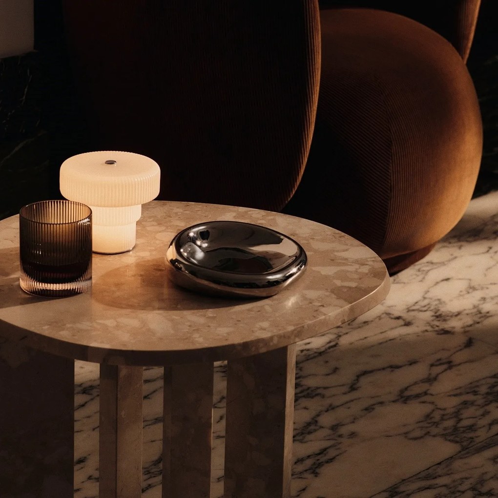 Ferm Living Keramická miska Bellure Silver