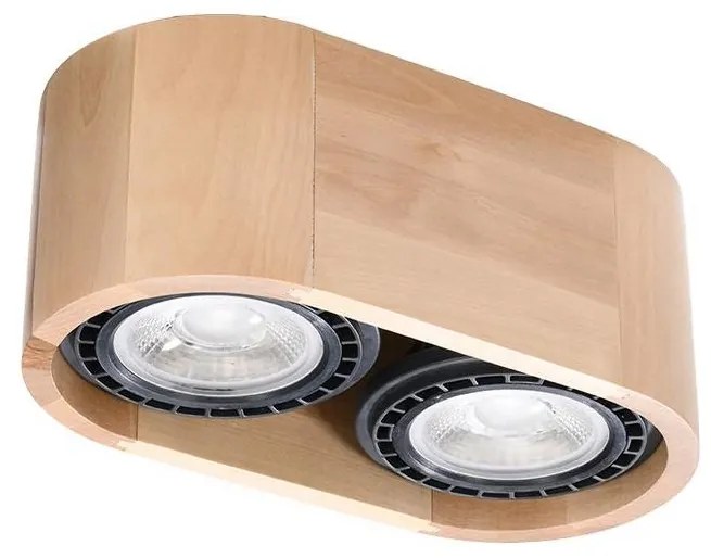 Sollux SL.0914 - Stropné svietidlo BASIC AR111 2xGU10/40W/230V buk