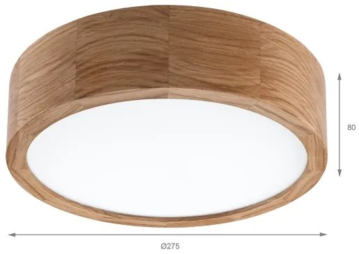 Brilagi - LED stropné svietidlo CARVALHO LED/20W/230V dub priemer 27,5 cm