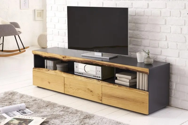 TV stolík Wild Oak 180cm dub šedá