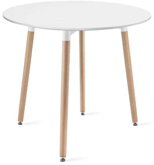 Jedálenský set 1+4, stôl KAMI 80x80 biely + stolička BALI MARK biela