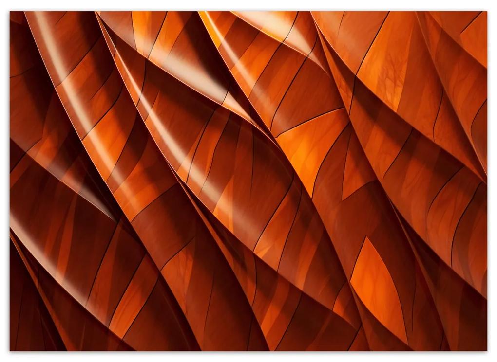Fototapeta, Oranžová textura 3D - 100x70 cm
